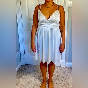 White short evening dress